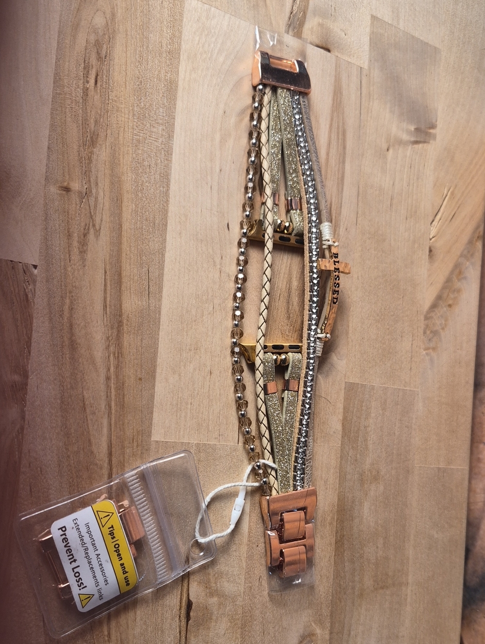 Apple Multi-Row Bracelet Watch Band in Gold and Rose Gold Tones